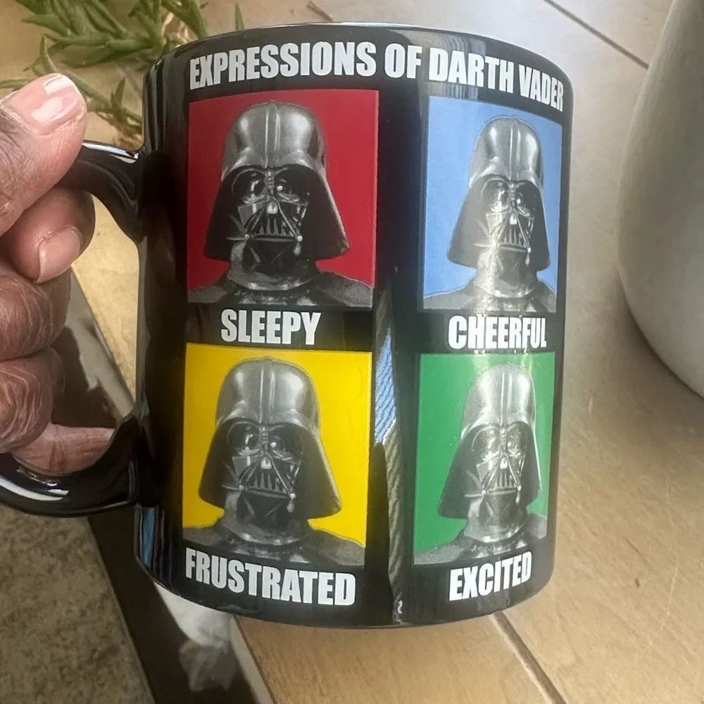 Star Wars Darth Vader Expressions Ceramic Coffee Mug, 14 Ounces, Black